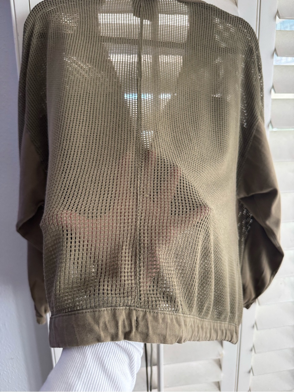 Nike Olive Green Mesh Zip-Up Jacket - Picture 8 of 14